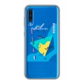 Полупрозрачный дизайнерский пластиковый чехол для Samsung Galaxy A50 Абстракции 3