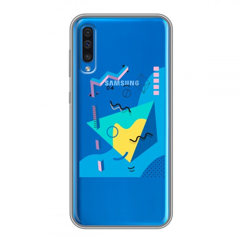 Полупрозрачный дизайнерский пластиковый чехол для Samsung Galaxy A50 Абстракции 3