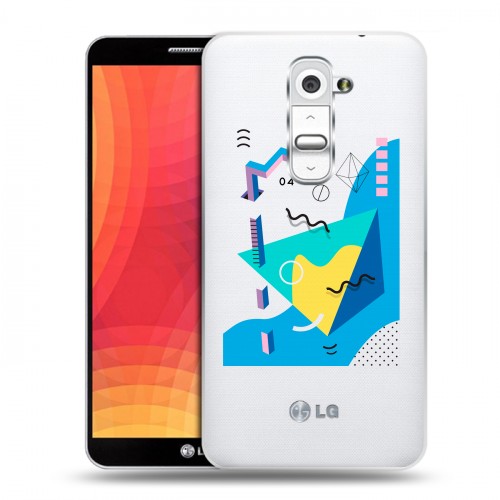 Полупрозрачный дизайнерский пластиковый чехол для LG Optimus G2 Абстракции 3