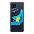 Полупрозрачный дизайнерский пластиковый чехол для Samsung Galaxy A22 Абстракции 3