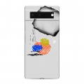 Полупрозрачный дизайнерский силиконовый чехол для Google Pixel 6 Абстракции
