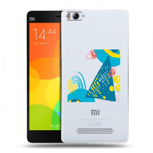 Полупрозрачный дизайнерский пластиковый чехол для Xiaomi Mi4i Абстракции 3