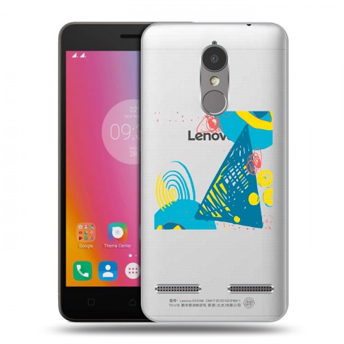 Полупрозрачный дизайнерский силиконовый чехол для Lenovo K6 Абстракции 3