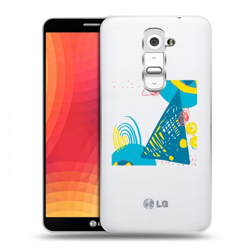 Полупрозрачный дизайнерский пластиковый чехол для LG Optimus G2 Абстракции 3