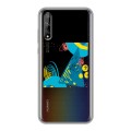 Полупрозрачный дизайнерский силиконовый чехол для Huawei Y8p Абстракции 3