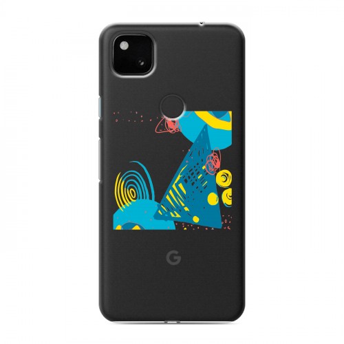 Полупрозрачный дизайнерский пластиковый чехол для Google Pixel 4a Абстракции 3