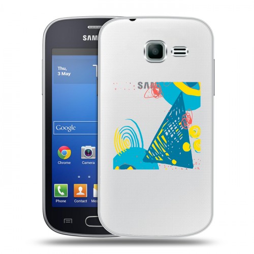 Полупрозрачный дизайнерский пластиковый чехол для Samsung Galaxy Trend Lite Абстракции 3