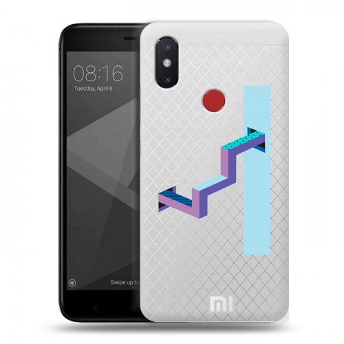 Полупрозрачный дизайнерский пластиковый чехол для Xiaomi Mi8 SE Абстракции 3