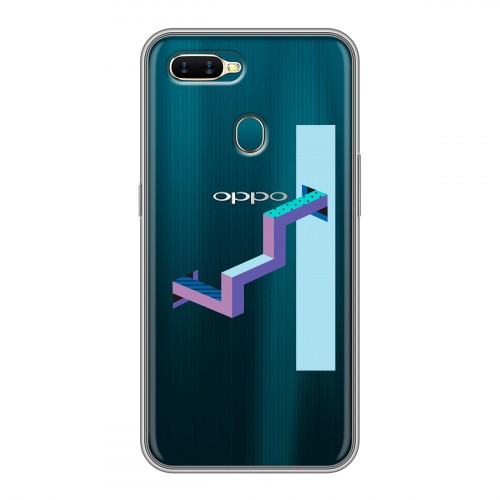 Полупрозрачный дизайнерский пластиковый чехол для OPPO AX7 Абстракции 3