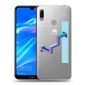 Полупрозрачный дизайнерский пластиковый чехол для Huawei Y6 (2019) Абстракции 3