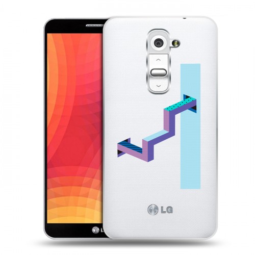 Полупрозрачный дизайнерский пластиковый чехол для LG Optimus G2 Абстракции 3