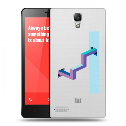 Полупрозрачный дизайнерский пластиковый чехол для Xiaomi RedMi Note Абстракции 3