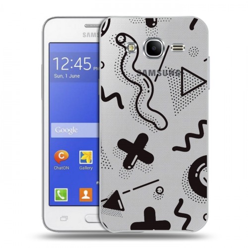 Полупрозрачный дизайнерский силиконовый чехол для Samsung Galaxy J7 Абстракции 1