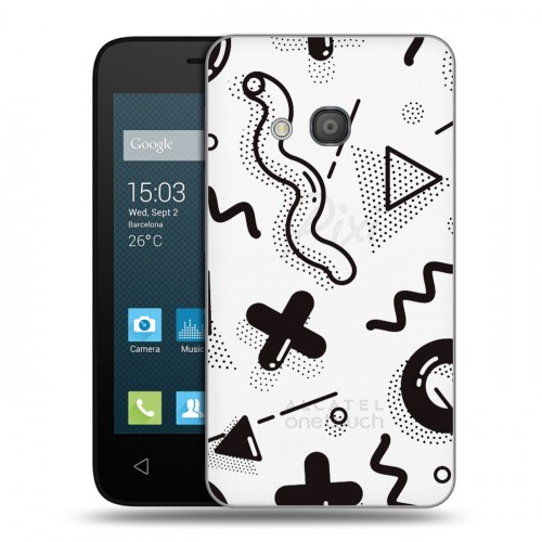 Полупрозрачный дизайнерский силиконовый чехол для Alcatel One Touch Pixi 4 (4) Абстракции 1