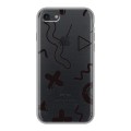 Полупрозрачный дизайнерский силиконовый чехол для Iphone 7 Абстракции 1