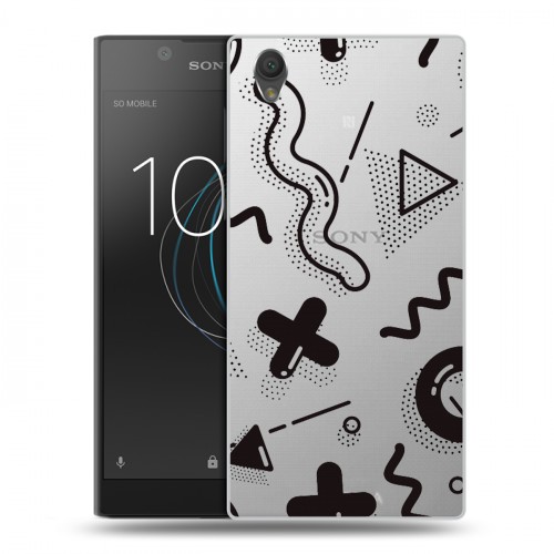 Полупрозрачный дизайнерский пластиковый чехол для Sony Xperia L1 Абстракции 1