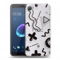 Полупрозрачный дизайнерский пластиковый чехол для HTC Desire 12 Абстракции 1