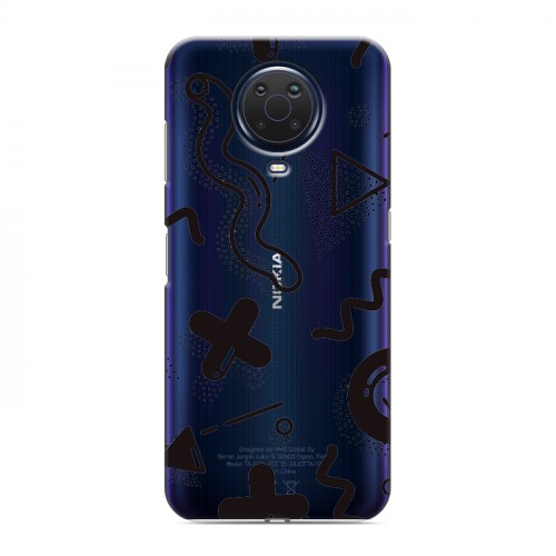 Полупрозрачный дизайнерский пластиковый чехол для Nokia G20 Абстракции 1
