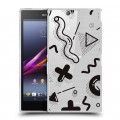 Полупрозрачный дизайнерский пластиковый чехол для Sony Xperia Z Ultra  Абстракции 1