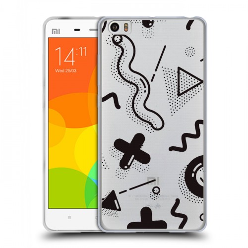 Полупрозрачный дизайнерский пластиковый чехол для Xiaomi Mi Note Абстракции 1