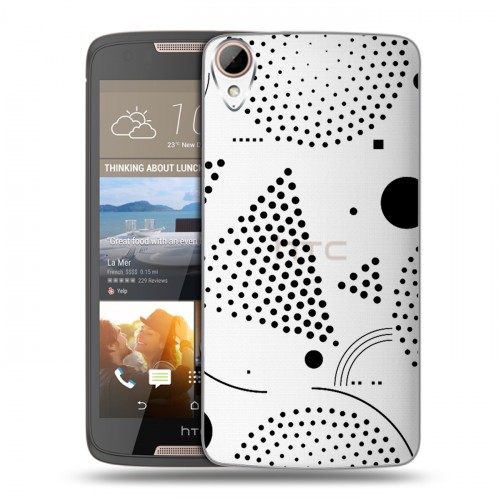 Полупрозрачный дизайнерский силиконовый чехол для HTC Desire 828 Абстракции 1
