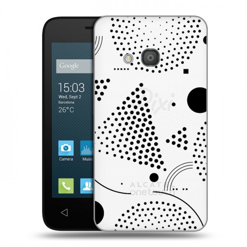 Полупрозрачный дизайнерский силиконовый чехол для Alcatel One Touch Pixi 4 (4) Абстракции 1