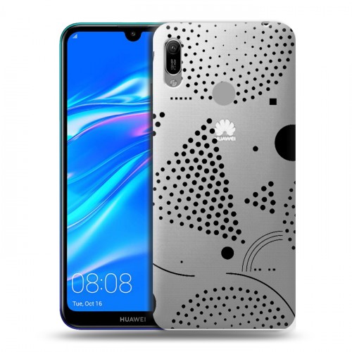 Полупрозрачный дизайнерский пластиковый чехол для Huawei Y6 (2019) Абстракции 1