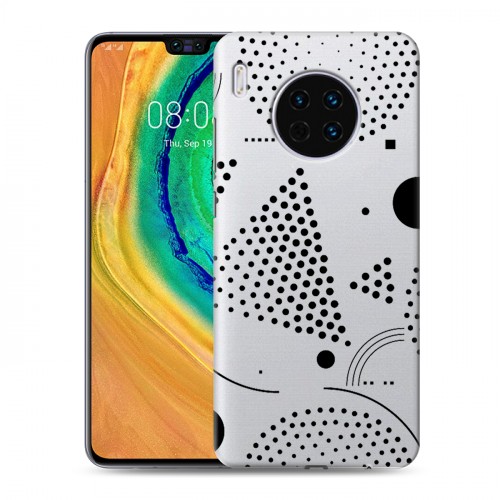 Полупрозрачный дизайнерский пластиковый чехол для Huawei Mate 30 Абстракции 1