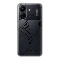 Полупрозрачный дизайнерский пластиковый чехол для Xiaomi Poco C65 Абстракции 1