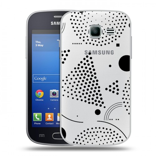 Полупрозрачный дизайнерский пластиковый чехол для Samsung Galaxy Trend Lite Абстракции 1