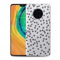 Полупрозрачный дизайнерский пластиковый чехол для Huawei Mate 30 Абстракции