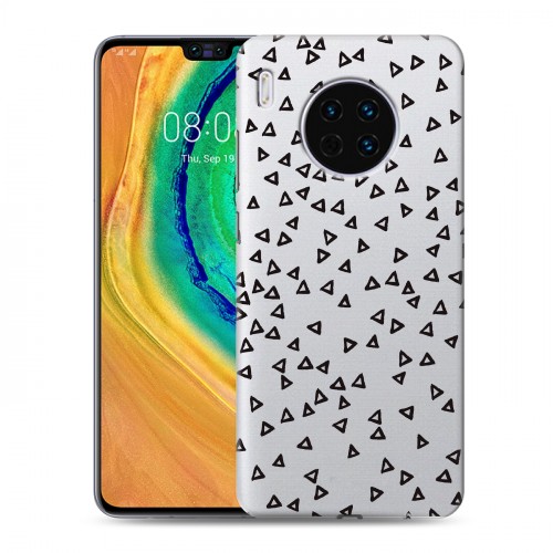 Полупрозрачный дизайнерский пластиковый чехол для Huawei Mate 30 Абстракции