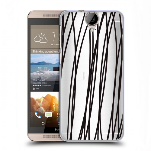 Полупрозрачный дизайнерский пластиковый чехол для HTC One E9+ Абстракции 