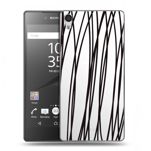 Полупрозрачный дизайнерский пластиковый чехол для Sony Xperia Z5 Premium Абстракции 