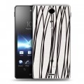 Полупрозрачный дизайнерский пластиковый чехол для Sony Xperia TX Абстракции 