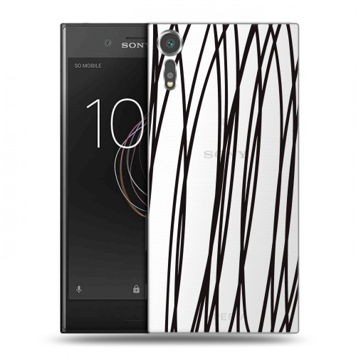 Полупрозрачный дизайнерский пластиковый чехол для Sony Xperia XZs Абстракции 