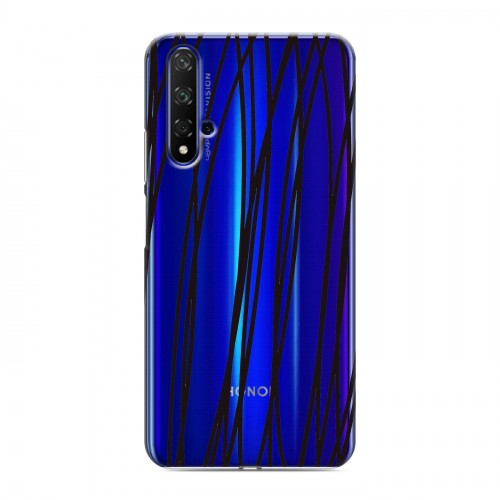 Полупрозрачный дизайнерский пластиковый чехол для Huawei Honor 20 Абстракции 