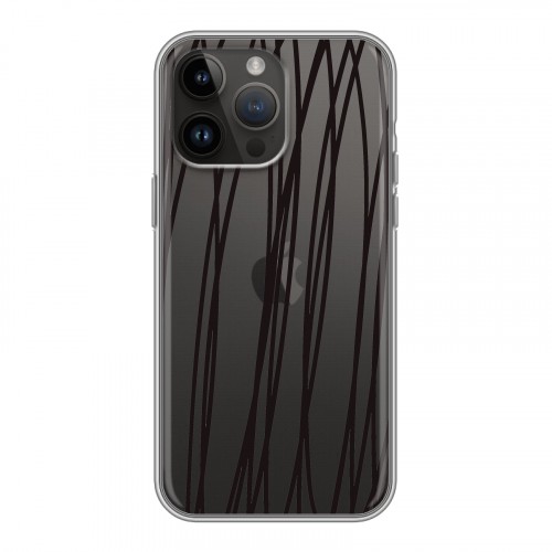 Полупрозрачный дизайнерский пластиковый чехол для Iphone 14 Pro Max Абстракции 