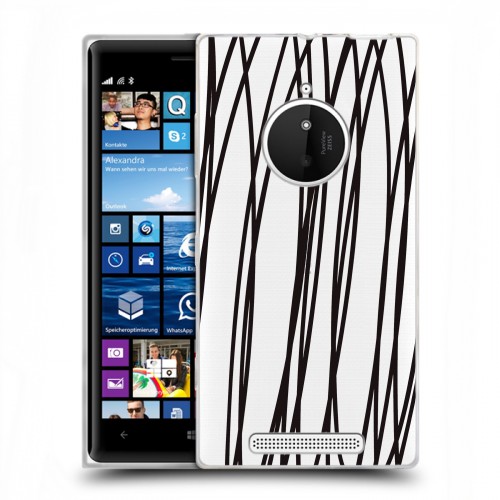Полупрозрачный дизайнерский пластиковый чехол для Nokia Lumia 830 Абстракции 