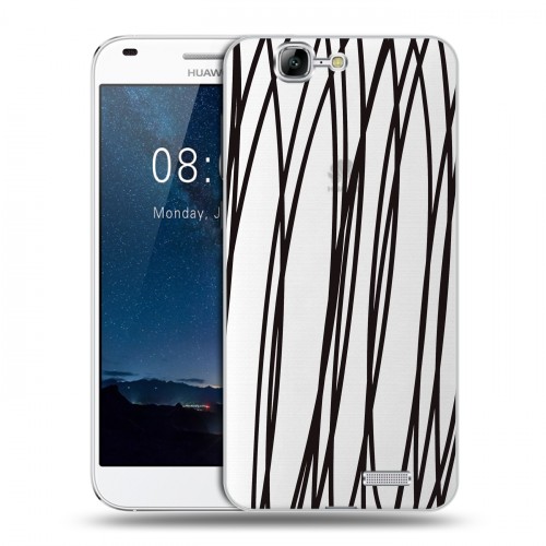 Полупрозрачный дизайнерский пластиковый чехол для Huawei Ascend G7 Абстракции 