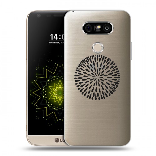 Полупрозрачный дизайнерский пластиковый чехол для LG G5 Абстракции 5