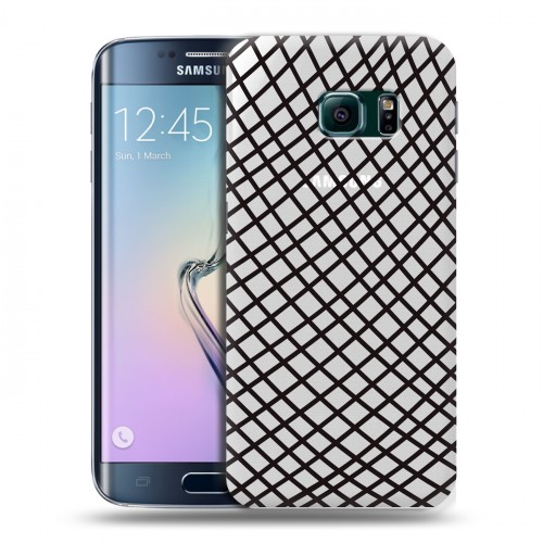 Полупрозрачный дизайнерский пластиковый чехол для Samsung Galaxy S6 Edge Абстракции