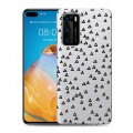 Полупрозрачный дизайнерский пластиковый чехол для Huawei P40 Абстракции