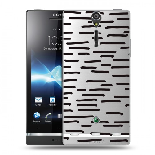 Полупрозрачный дизайнерский пластиковый чехол для Sony Xperia S Абстракции 2