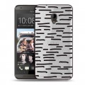 Полупрозрачный дизайнерский пластиковый чехол для HTC Desire 700 Абстракции 2