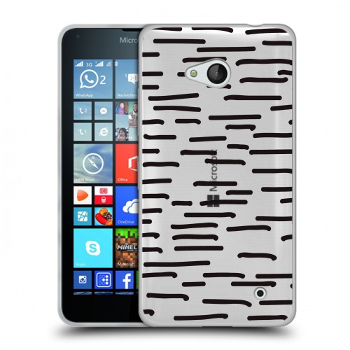 Полупрозрачный дизайнерский силиконовый чехол для Microsoft Lumia 640 Абстракции 2