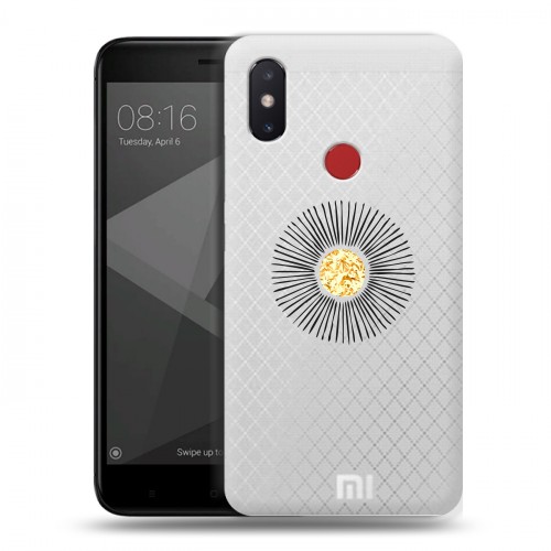 Полупрозрачный дизайнерский пластиковый чехол для Xiaomi Mi8 SE Абстракции