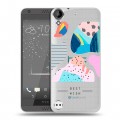 Полупрозрачный дизайнерский пластиковый чехол для HTC Desire 530 Абстракции