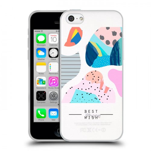 Полупрозрачный дизайнерский пластиковый чехол для Iphone 5c Абстракции