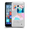 Полупрозрачный дизайнерский пластиковый чехол для Microsoft Lumia 640 Абстракции